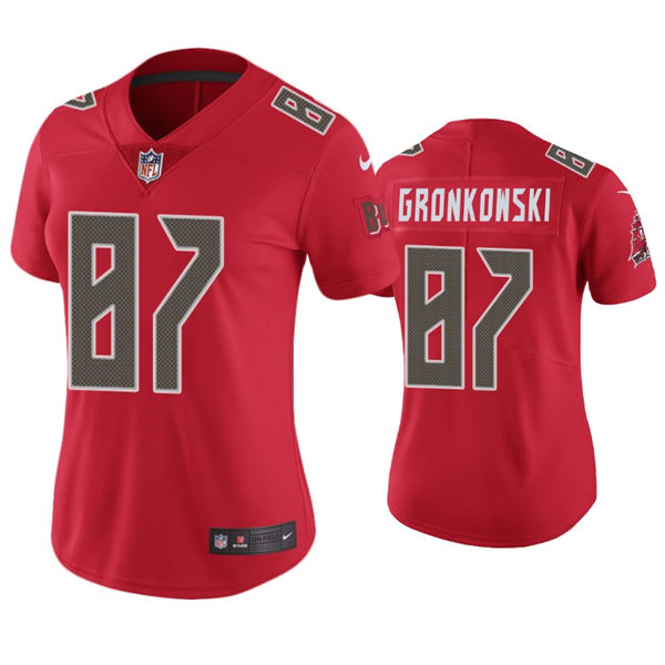 Womens Tampa Bay Buccaneers #87 Rob Gronkowski Nike Red Color Rush Limited Jersey