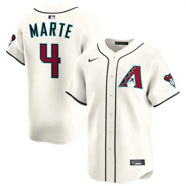 Mens Arizona Diamondbacks #4 Ketel Marte Nike Home Cream Limited Jersey