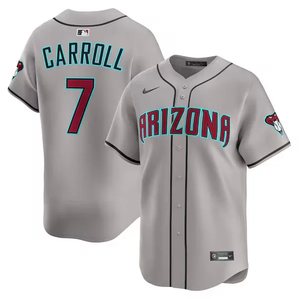 Mens Arizona Diamondbacks #7 Corbin Carroll Nike Gray Road Limited Jersey