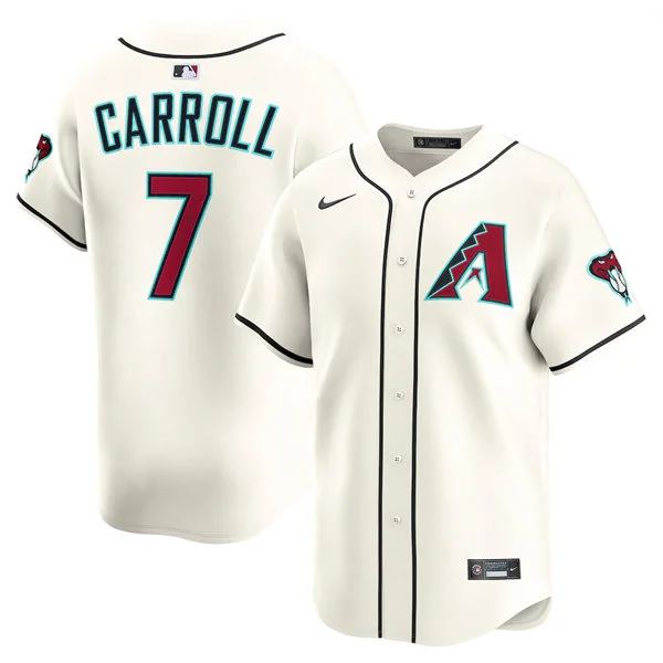 Youth Arizona Diamondbacks #7 Corbin Carroll Nike Home Cream Limited Jersey