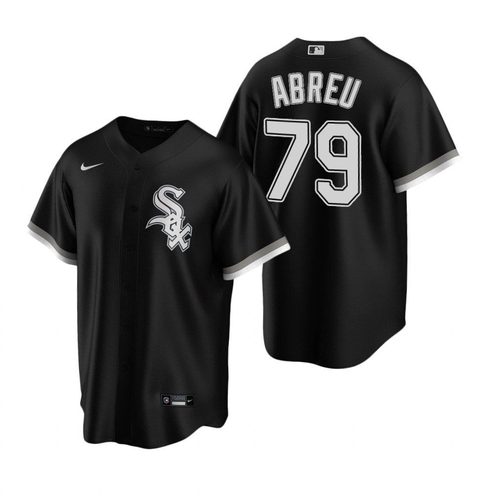 Womens Chicago White Sox #79 Jose Abreu Stitched Nike Black Jersey
