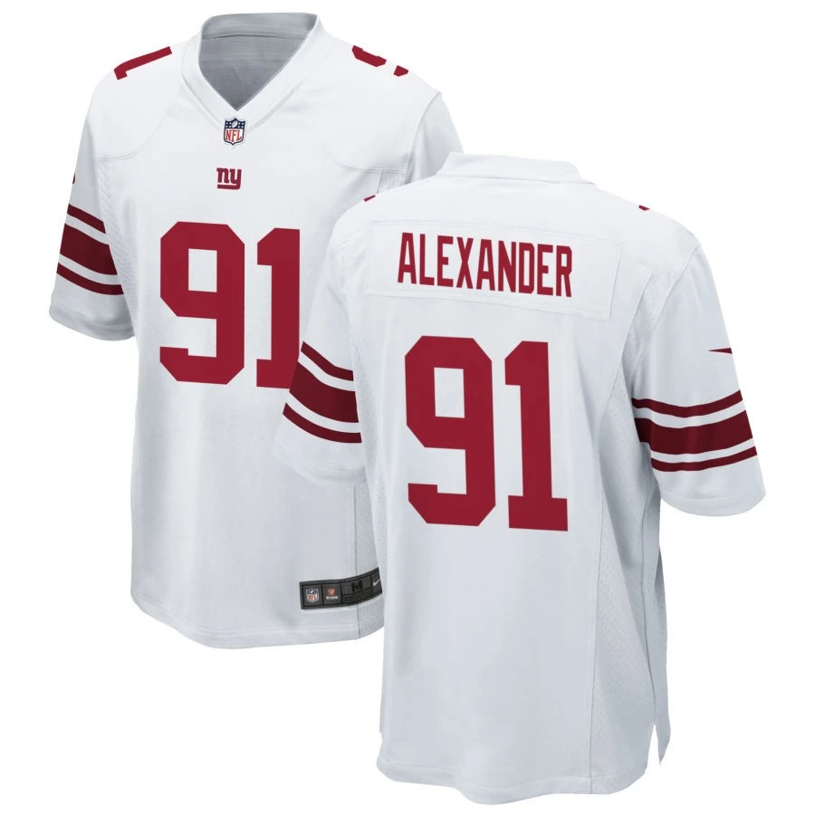 Men's New York Giants #91 Darius Alexander Nike White Vapor F.U.S.E. Limited Jersey