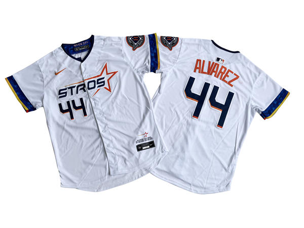 Mens Houston Astros #44 Yordan Alvarez Nike White  2025 City Connect Edition 2.0 Jersey