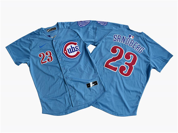Mens Chicago Cubs #23 Ryne Sandberg Nike Blue Alternate Limited Jersey