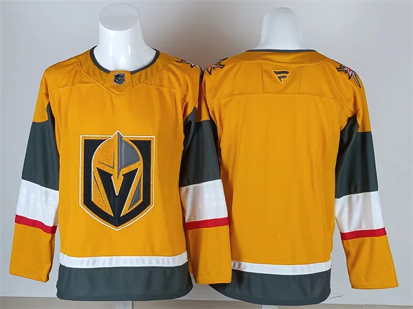 Mens Vegas Golden Knights Blank Gold Stiched Fanatics NHL Team Jersey