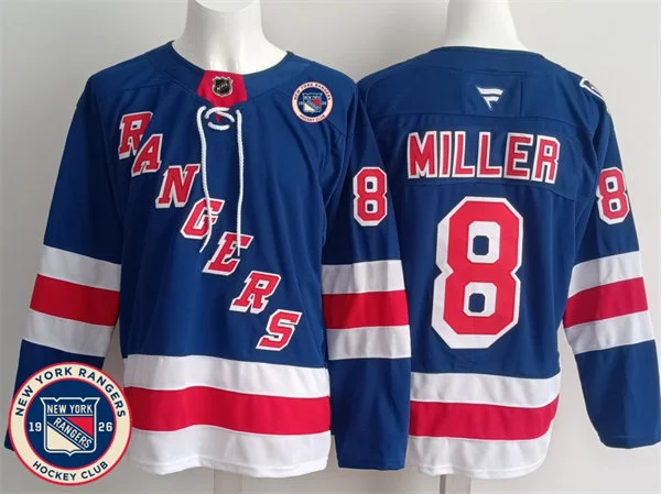 Mens New York Rangers #8 J. T. Miller Fanatics Royal Home Primegreen Player Jersey