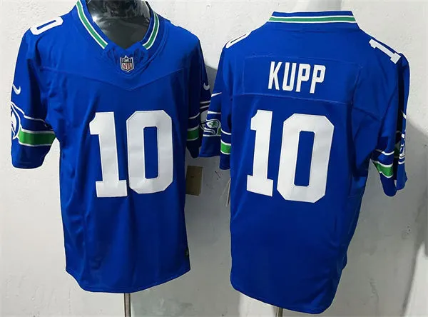 Men's Seattle Seahawks #10 Cooper Kupp Royal Throwback F.U.S.E. Limited Jersey