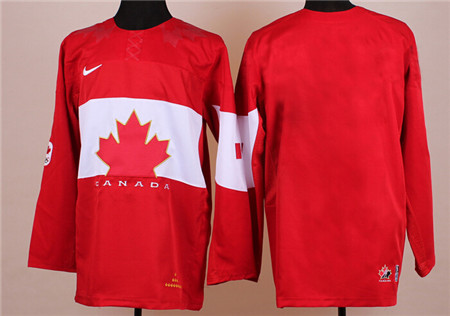 Men's Canada 2014 Olympics Hockey Team Blank Red Jersey