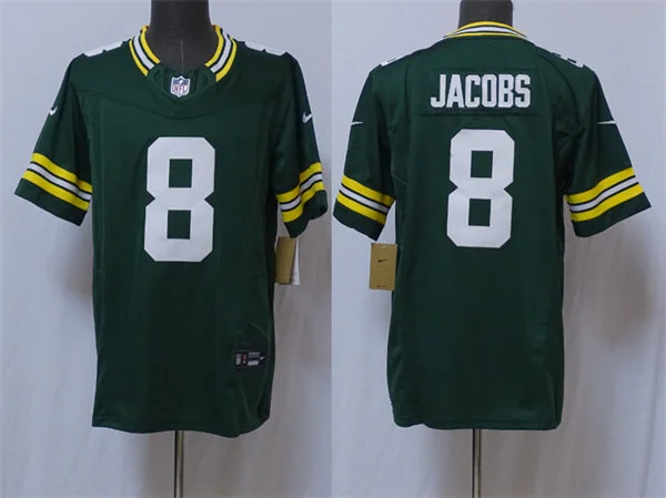 Mens Green Bay Packers #8 Josh Jacobs Nike Green F.U.S.E. Vapor Limited Jersey