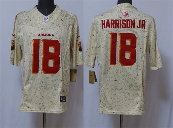 Men Arizona Cardinals #18 Marvin Harrison Jr Sand 2025 Rivalries Collection Vapor F.U.S.E. Limited Jersey