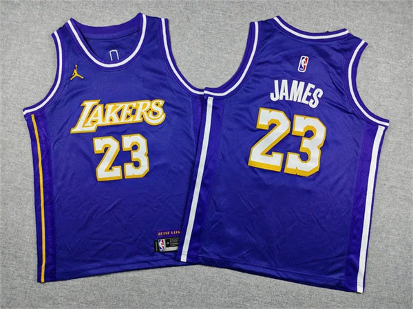Youth Los Angeles Lakers #23 LeBron James 2025-26 Purple Statement Edition Jersey