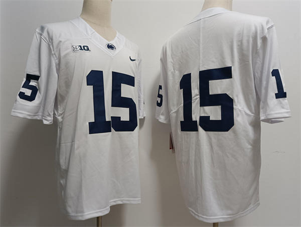 Youth Penn State Nittany Lions #15 Drew Allar White College Football Game Jersey