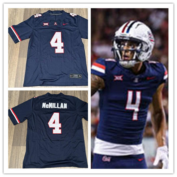 Mens Youth Arizona Wildcats #4 Tetairoa McMillan Nike Navy 2024 XII College Football Game Jersey