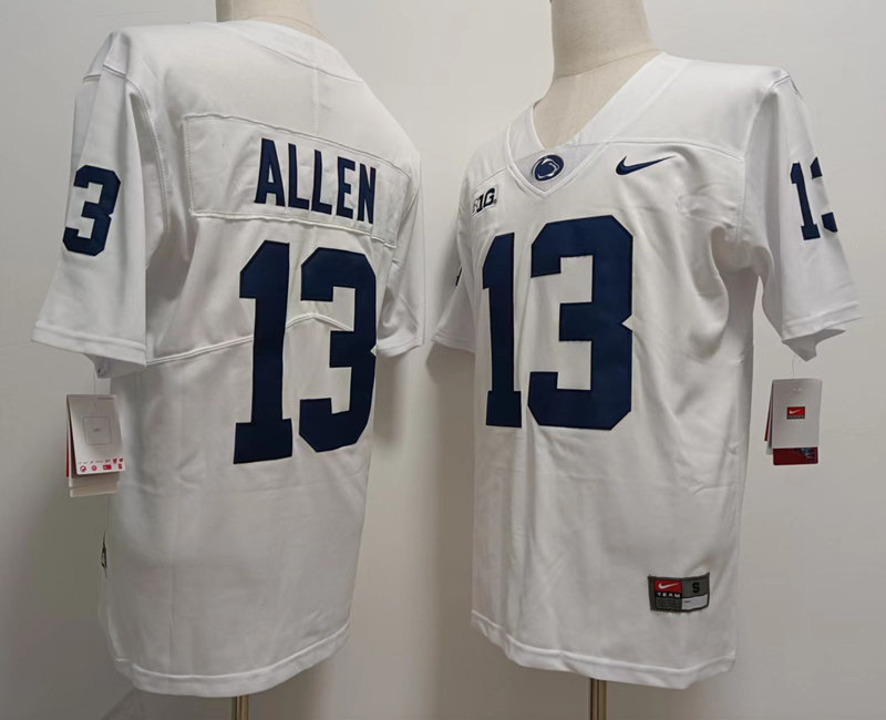 Mens Penn State Nittany Lions #13 Kaytron Allen Nike White with Name College Football Jersey