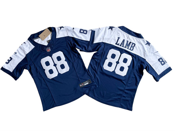Womens Dallas Cowboys #88 CeeDee Lamb Nike Navy Alternate Limited Jersey