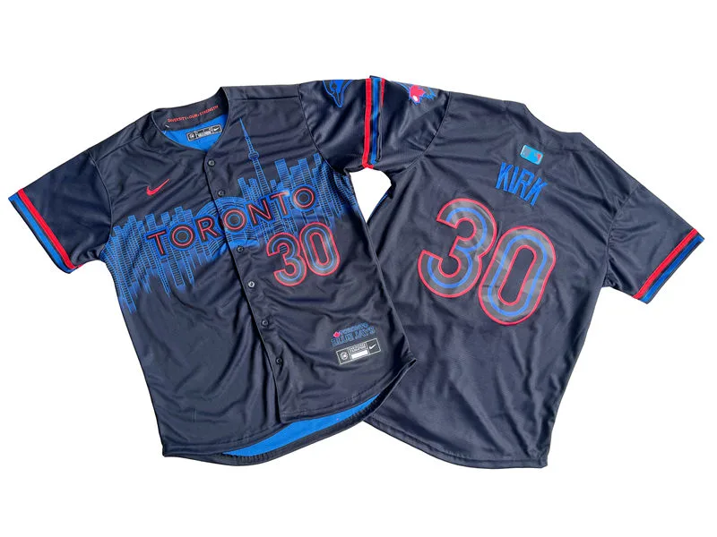 Mens Toronto Blue Jays #30 Alejandro Kirk Nike Black City Connect Limited Player Jersey