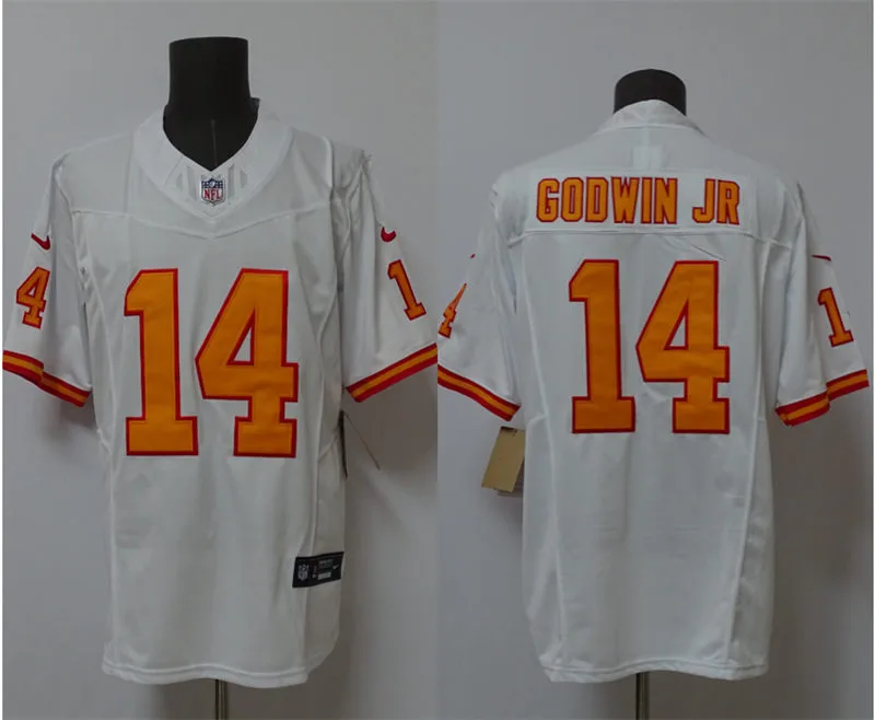 Mens Tampa Bay Buccaneers #14 Chris Godwin Nike White 50th Season F.U.S.E. Limite Jersey