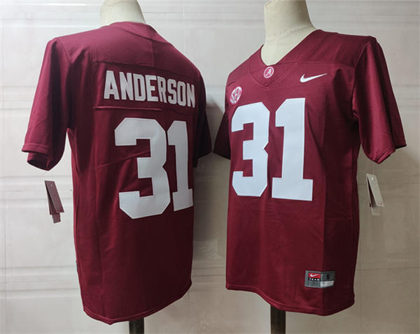 Men's Alabama Crimson Tide #31 Will Anderson Jr. Limited Nike Crimson College Game Football Jersey