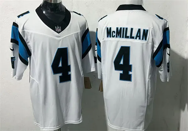 Mens Carolina Panthers #4 Tetairoa McMillan Nike White Vapor F.U.S.E. Limited Jersey