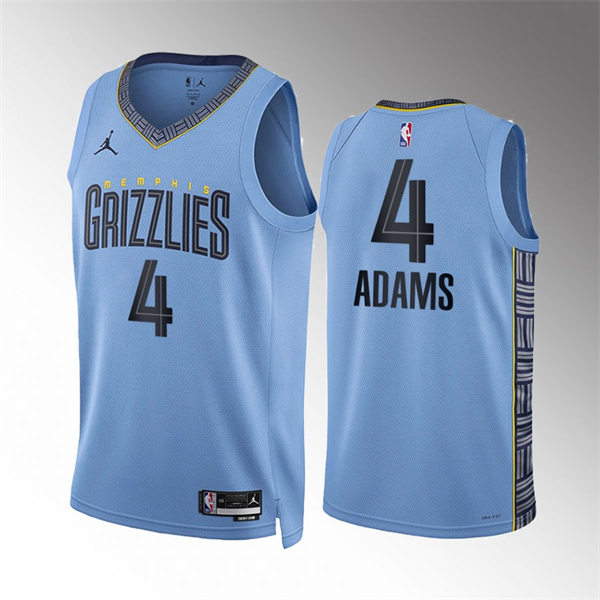 Mens Memphis Grizzlies #4 Steven Adams 2022-23 Light Blue Statement Edition Jersey