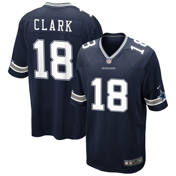 Mens Dallas Cowboys #18 Damone Clark Nike Navy Team Color Vapor Untouchable Limited Player Jersey
