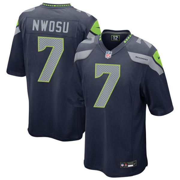 Youth Seattle Seahawks #7 Uchenna Nwosu Nike Navy Team Color Limited Jersey