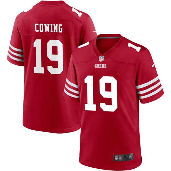 Mens San Francisco 49ers #19 Jacob Cowing Nike Scarlet F.U.S.E. Vapor Limited Jersey