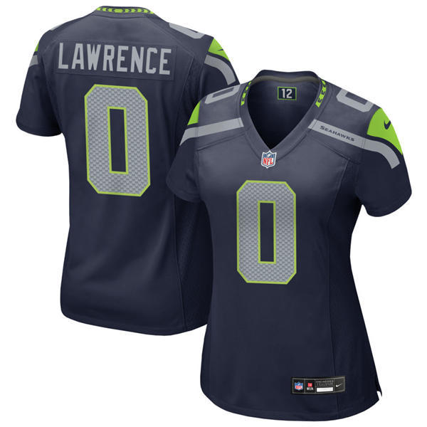 Women's Seattle Seahawks #0 DeMarcus Lawrence Nike Navy Limited Jersey