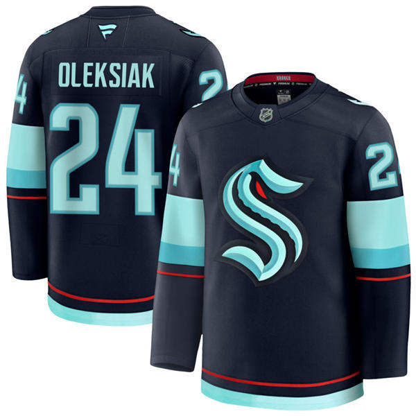 Mens Seattle Kraken #24 Jamie Oleksiak Fanatics Away White Premium Player Jersey