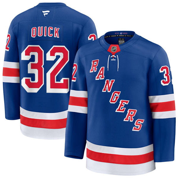 Mens New York Rangers #32 Jonathan Quick Fanatics Royal Home Primegreen Player Jersey