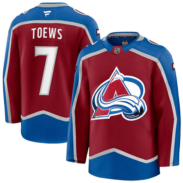 Men's Colorado Avalanche #7 Devon Toews Fanatics Burgundy Home Primegreen Player Jersey