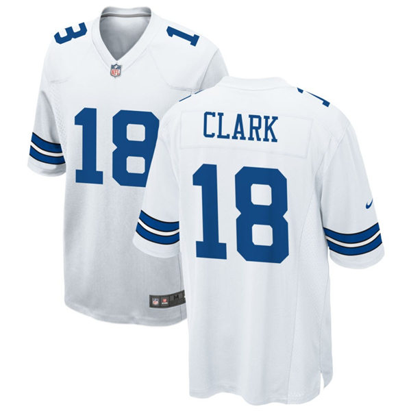 Mens Dallas Cowboys #18 Damone Clark Nike White Vapor Untouchable Limited Player Jersey