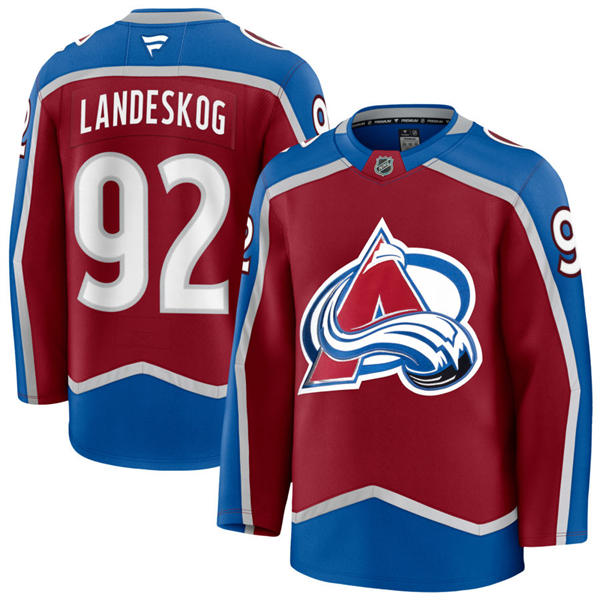 Men's Colorado Avalanche #92 Gabriel Landeskog Fanatics Burgundy Home Primegreen Player Jersey