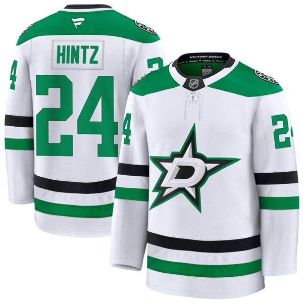 Men's Dallas Stars #24 Roope Hintz Fanatics White Away Player Jersey