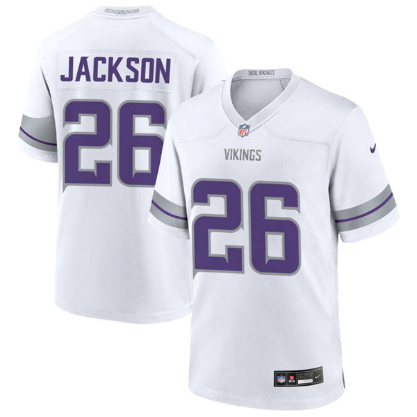 Men's Minnesota Vikings #26 Theo Jackson Nike White Alternate Vapor F.U.S.E. Winter Warrior Limited Jersey