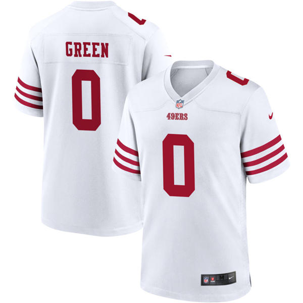 Mens San Francisco 49ers #0 Renardo Green Nike Home White F.U.S.E. Vapor Limited Jersey