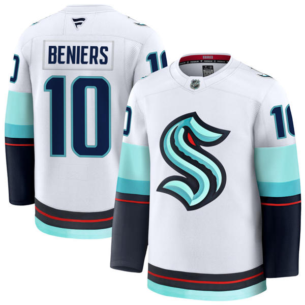 Mens Seattle Kraken #10 Matty Beniers Fanatics Navy Home Premium Player Jersey