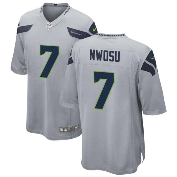 Youth Seattle Seahawks #7 Uchenna Nwosu Nike Gray Limited Jersey