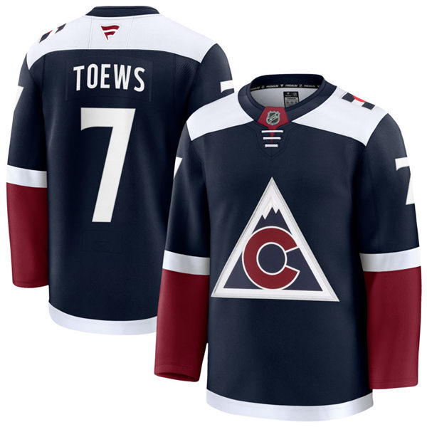 Men's Colorado Avalanche #7 Devon Toews Fanatics Navy Alternate Player Jersey