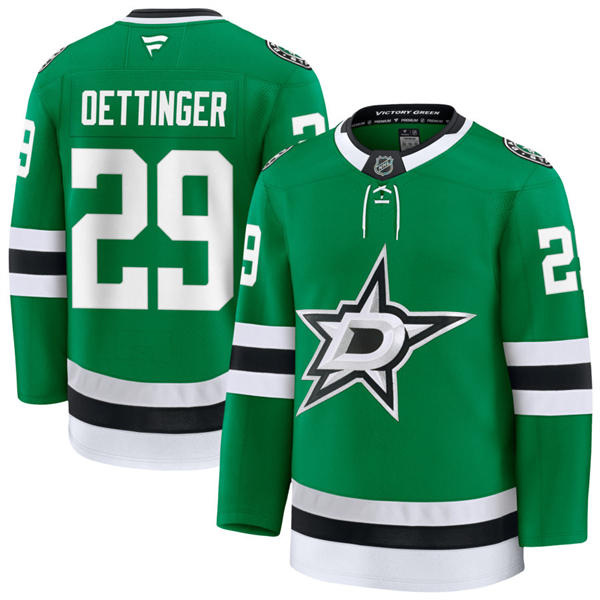 Mens Dallas Stars #29 Jake Oettinger Fanatics Home Green Jersey