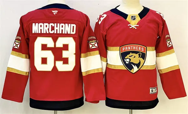 Youth Florida Panthers #63 Brad Marchand Fanatics Red Home  Jersey