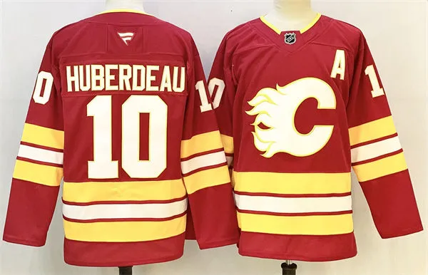 Men's Calgary Flames #10 Jonathan Huberdeau Fanatics Red Home Player Jersey