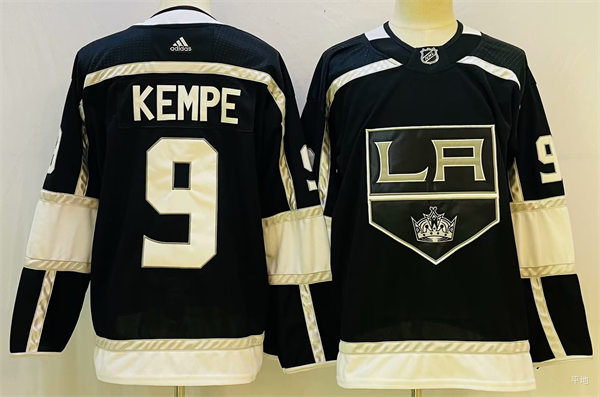 Men's Los Angeles Kings #9 Adrian Kempe adidas Black Home NHL Jersey
