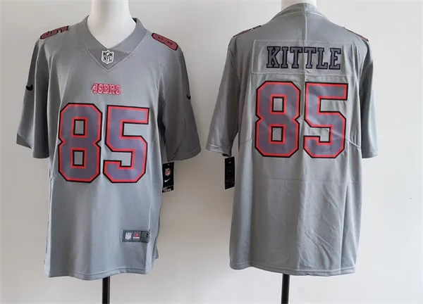 Men's San Francisco 49ers #85 George Kittle Gray Atmosphere Fashion Game Jersey