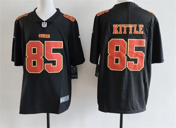 Mens San Francisco 49ers #85 George Kittle Nike Carbon Black 2024 Fashion Game Jersey
