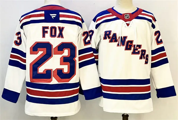Mens New York Rangers #23 Adam Fox Fanatics White Away Primegreen Player Jersey