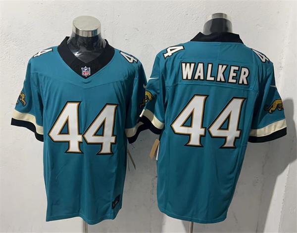Mens Jacksonville Jaguars #44 Travon Walker Nike Teal Prowler Throwback Vapor F.U.S.E. Limited Jersey Teal
