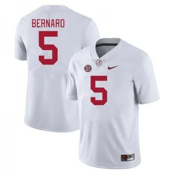 Mens Youth Alabama Crimson Tide #5 Germie Bernard White College Football Game Jersey