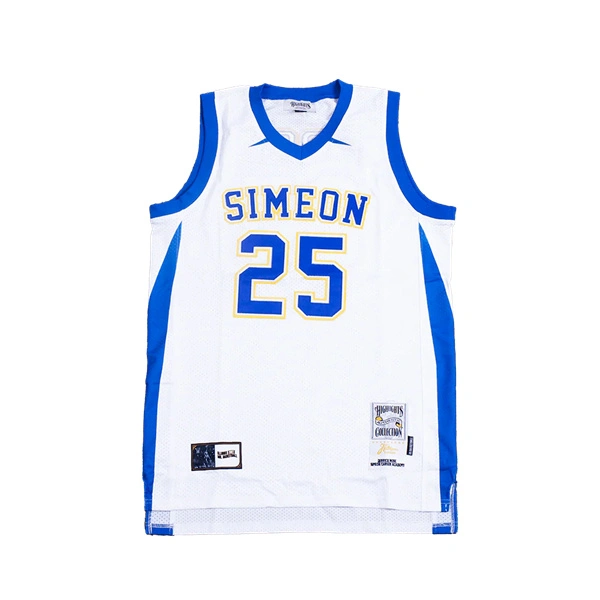 Stitched #25 DERRICK ROSE Simeon Wolverines HIGH SCHOOL BASKETBALL JERSEY White Stitched #25 DERRICK ROSE Simeon Wolverines HIGH SCHOOL BASKETBALL JERSEY White