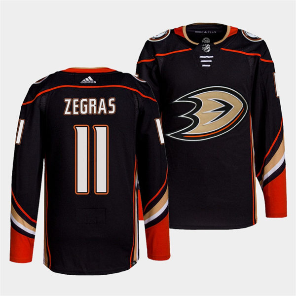 Mens Anaheim Ducks #11 Trevor Zegras Adidas Black Home Jersey